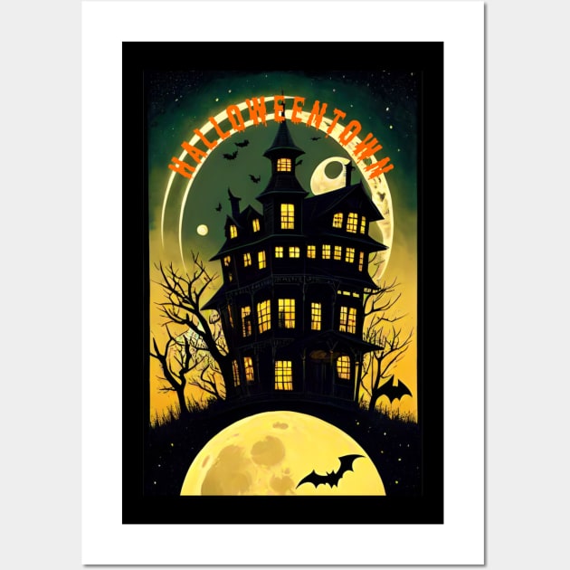 Halloweentown halloween spooky Wall Art by WhiteTeeRepresent